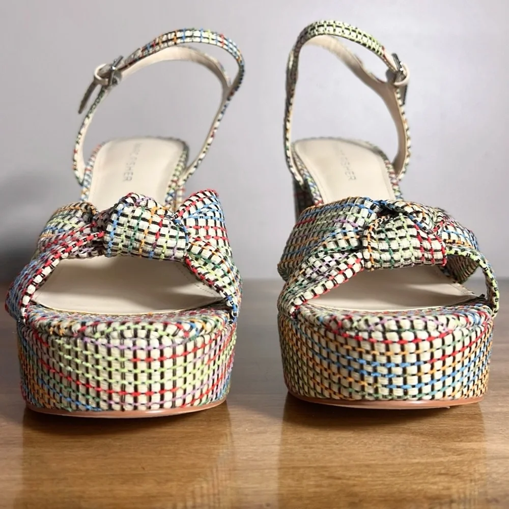 Marc Fisher Woven Block Heel Sandals